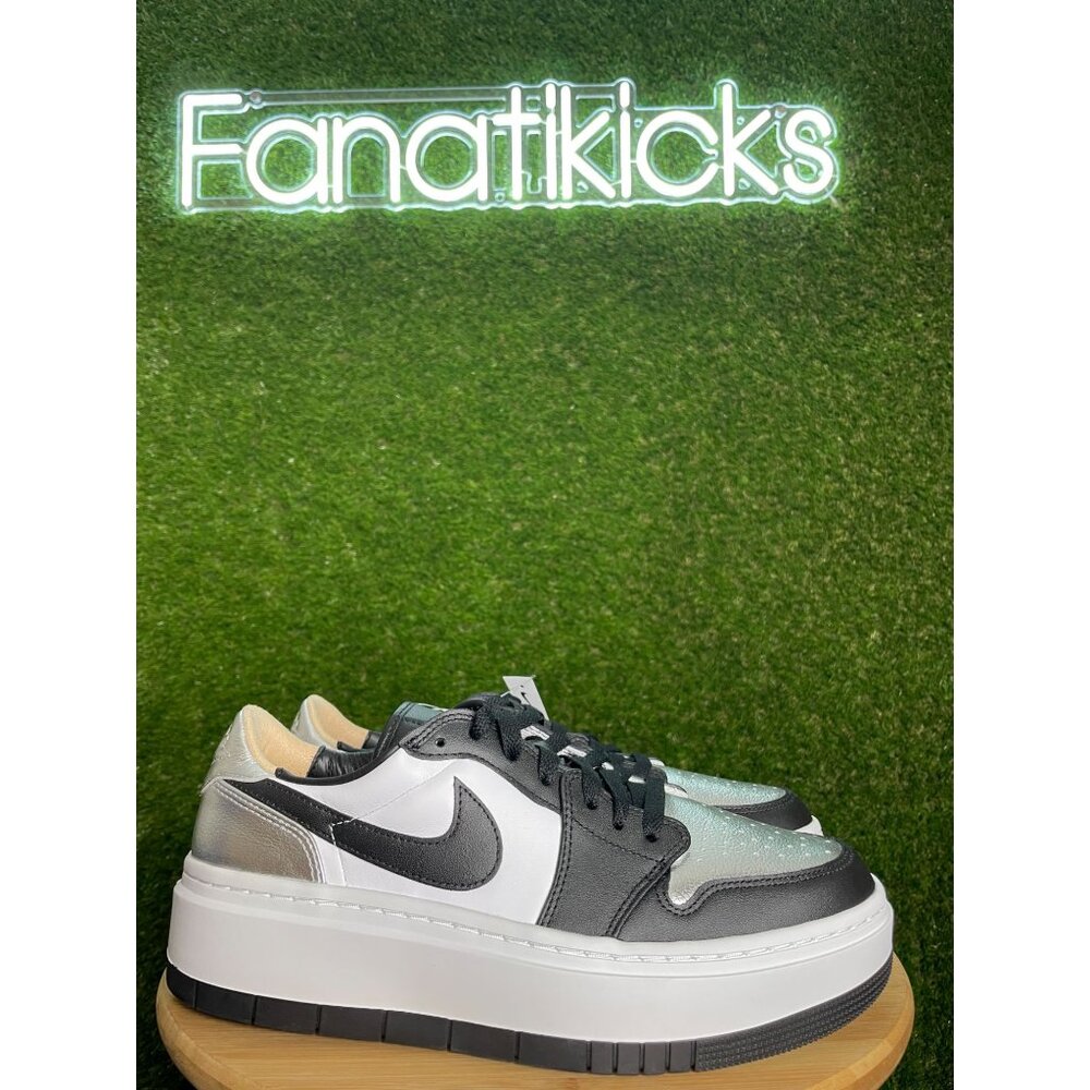 Nike Air Jordan 1 Elevate Low Womens Size 11 Shoes Black Silver NEW DQ8561-001